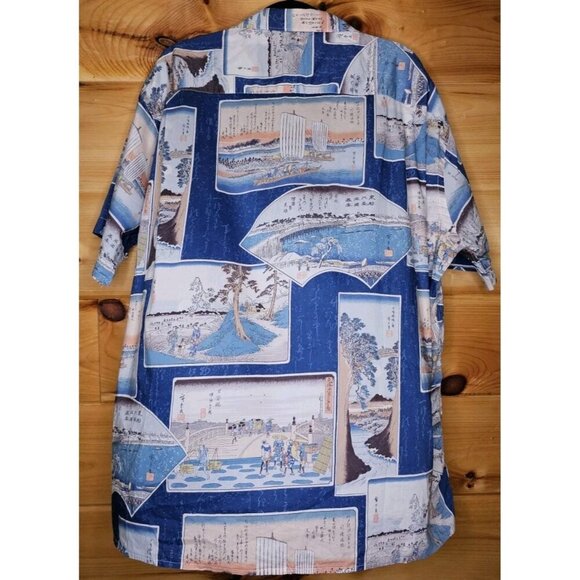 Gitman Bros Vintage Postcard Camp Blue Men Size XXL Made in USA - Picture 14 of 16